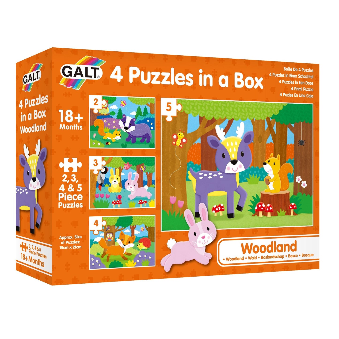 4 Puzzles in a Box - Woodland