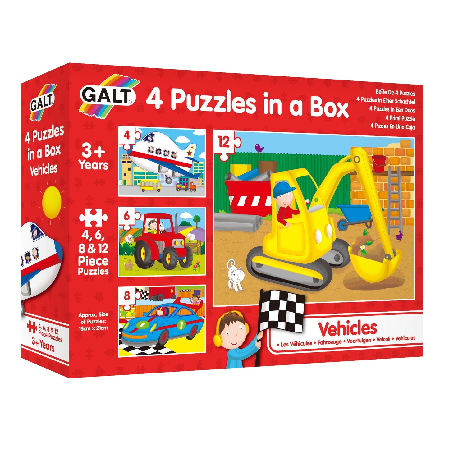 4 Puzzles in a Box - Vehicles